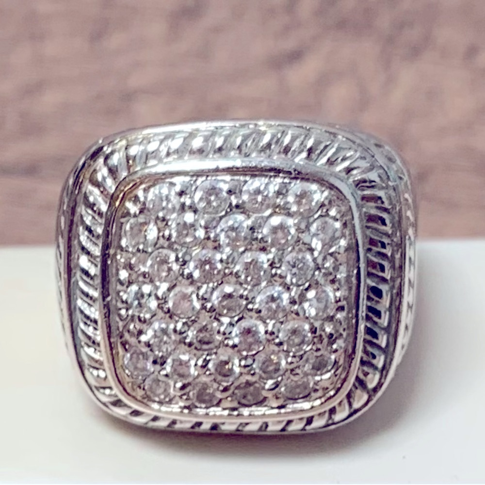 🌸Sterling silver ring clear stones🌸